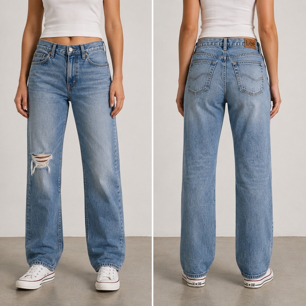 Cotton On Stretch Mom Jean 10 High Rise Distressed Tapered Light Wash Denim